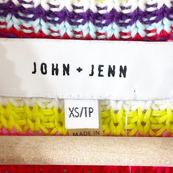 Anthropologie John + Jenn Multi Rainbow Knit Halter Percy Sweater Tank XS NWT - Picture 4 of 8